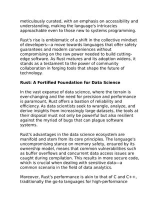 Rust For Data Science A Rustacean Odyssey A Sophisiticated Guide For ...