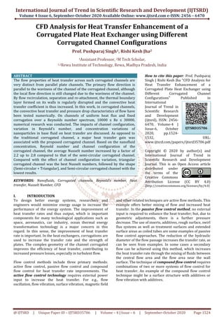 CFD Analysis for Heat Transfer Enhancement of a Corrugated Plate Heat ...