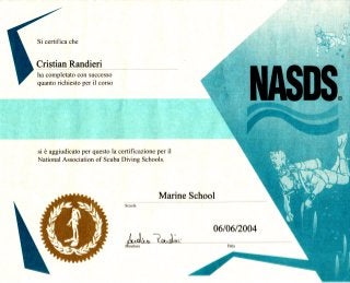 3 Certificazione NASDS - 06.06.2004