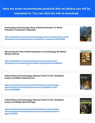 Archaeology A Brief Introduction 12th Edition Brian M Fagan | PDF