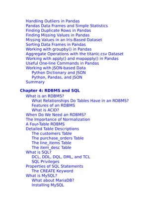 Data Wrangling Using Pandas Sql And Java Oswald Campesato | PDF