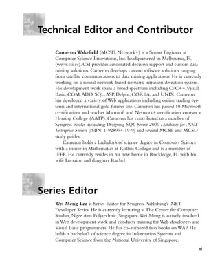 Vbnet Web Developers Guide Book And Cdrom Cameron Wakefield Et Al | PDF