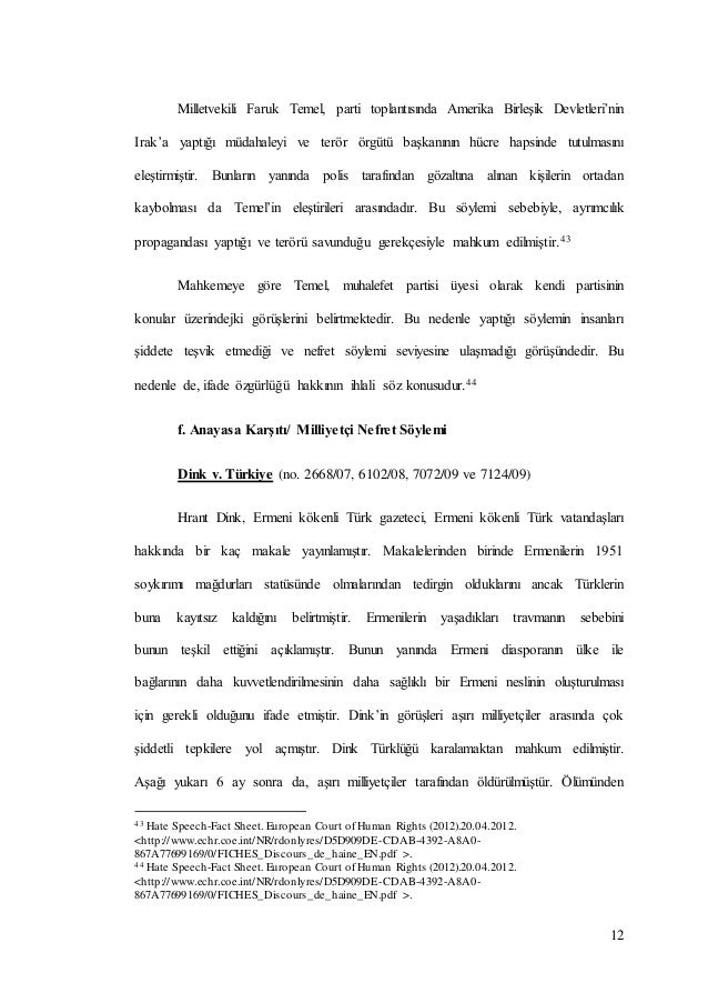 sheet echr fact speech hate Nefret LAW İnternette (2) Söylemi INTERNET sheet echr fact speech hate Nefret LAW İnternette (2) Söylemi INTERNET
