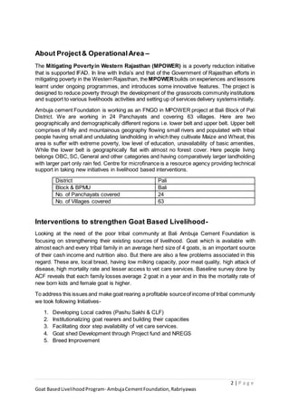 A Report on goat program | DOCX