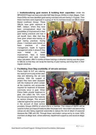 A Report on goat program | DOCX
