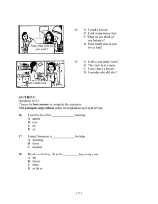 27650534 soalan-english-bi-bahasa-inggeris-tahun-4-paper-1