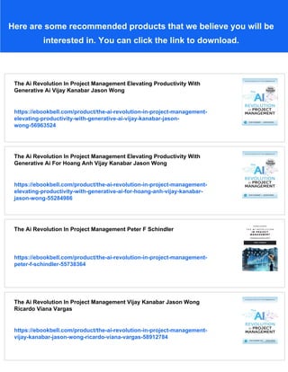The Ai Revolution In Project Management Elevating Productivity With ...