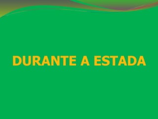 DURANTE A ESTADA 
 
