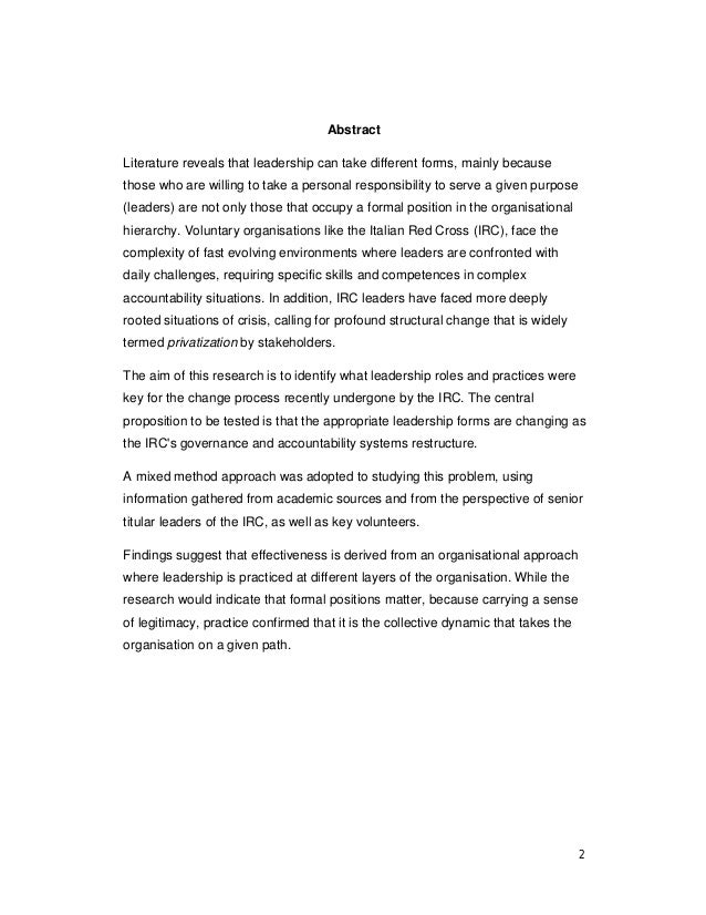 Research paper about leadership