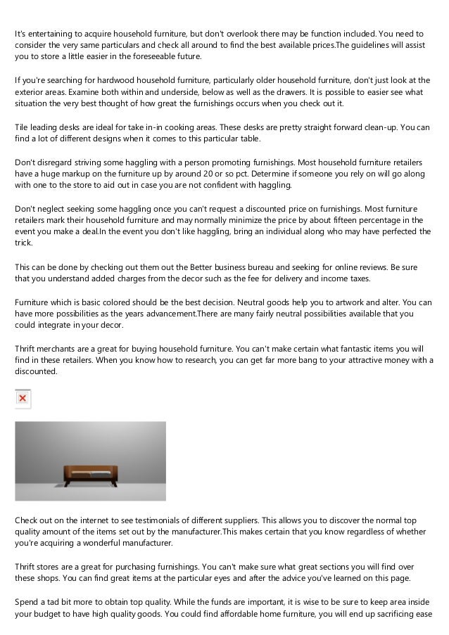 When You Wish To Discover Furnishings Look At This