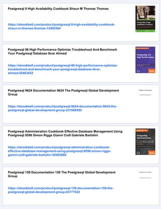 Postgresql 9 Admin Cookbook Riggs Simon Krosing Hannu | PDF
