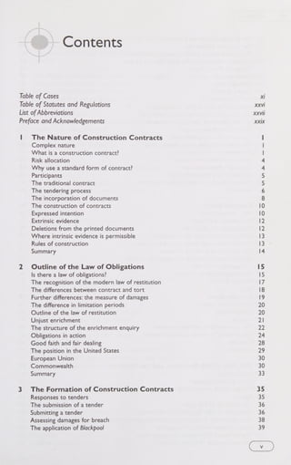 Construction Contract Law The Essentials 2nd John Adriaanse | PDF