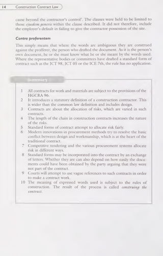 Define Draftfed Construction Contract Law The Essentials 2nd John Adriaanse | PDF