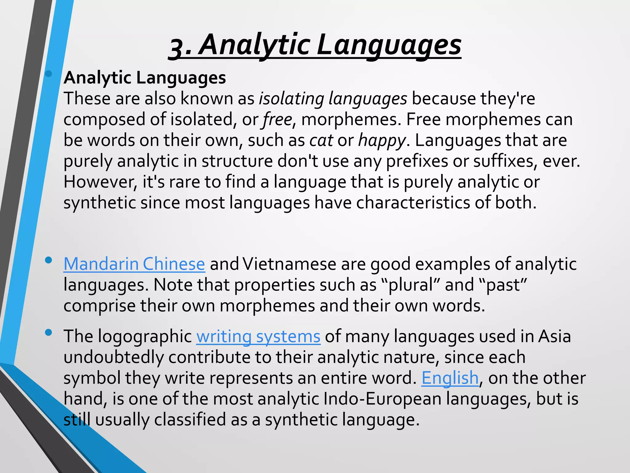 Morphological types of languages | PDF