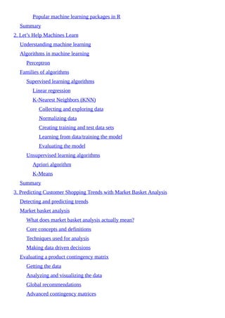 R Machine Learning By Example Raghav Bali Dipanjan Sarkar | PDF