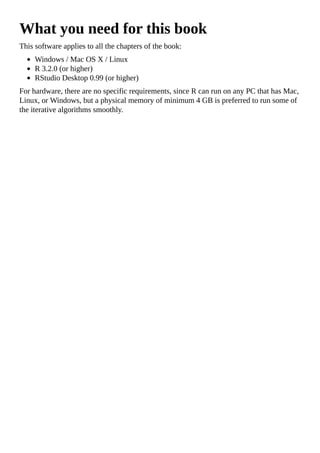 R Machine Learning By Example Raghav Bali Dipanjan Sarkar | PDF