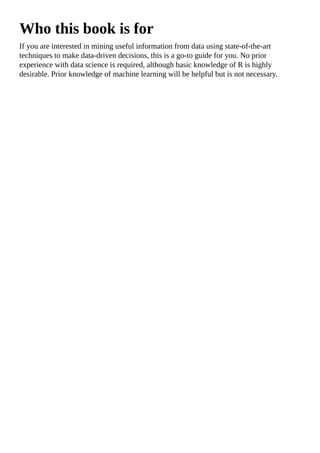 R Machine Learning By Example Raghav Bali Dipanjan Sarkar | PDF