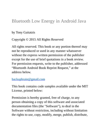Bluetooth Low Energy In Android Java Your Guide To Programming The ...