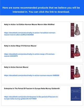 Netty In Action 1st Edition Norman Maurer Marvin Allen Wolfthal | PDF