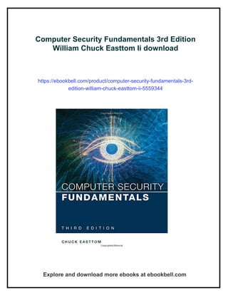 Computer Security Fundamentals 3rd Edition William Chuck Easttom Ii | PDF