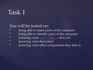 Computer components | PPTX