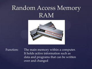 Computer components | PPTX