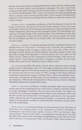 The Politics Of News Doris A Graber Denis Mcquail Pippa Norris | PDF
