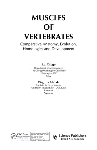 Muscles Of Vertebrates Comparative Anatomy Evolution Homologies And ...