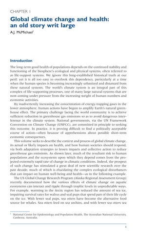 Climate change and human health risks and responses A.J. Mcmichael 2025 ...