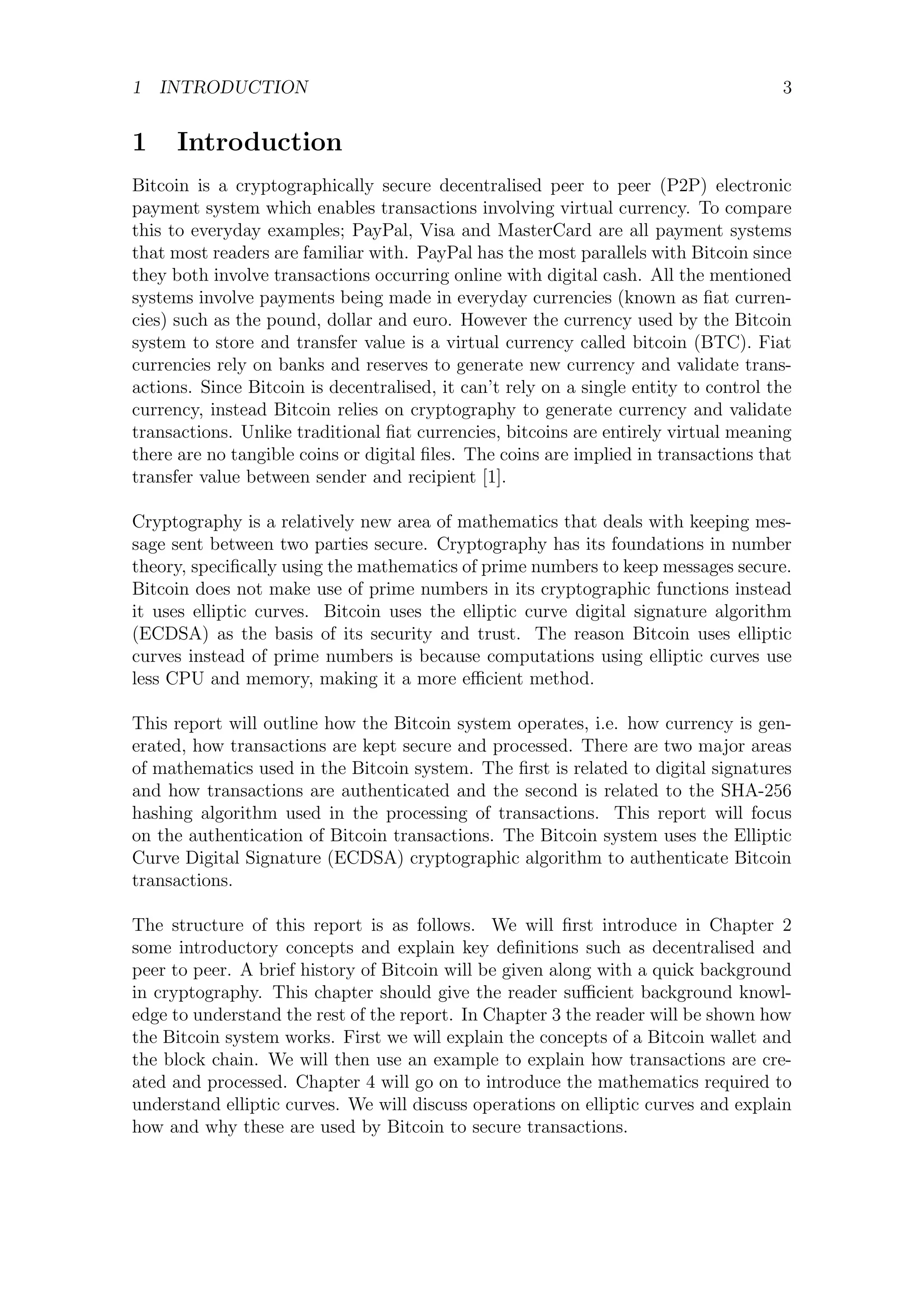 Introduction to Bitcoin and ECDSA | PDF