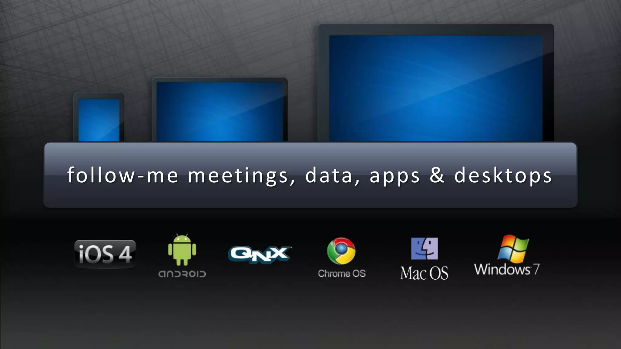 follow-me meetings, data, apps & desktops
 