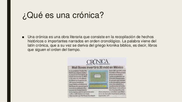 Español 2*B 5to bimestre trabajo cronica