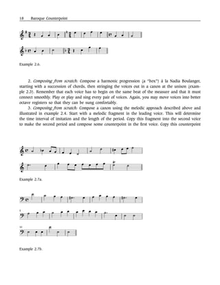 Counterpoint Canon Example Baroque Counterpoint Revised And Expanded Edition Expanded Neidhofer | PDF