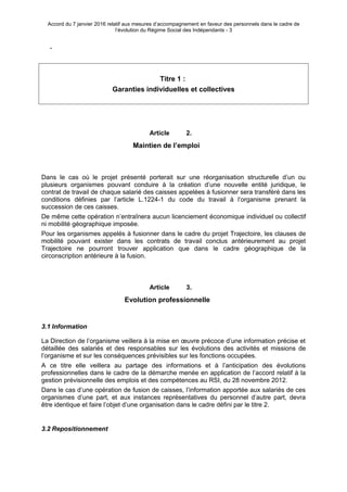 Accord du 7 janvier 2016 relatif aux mesures d’accompagnement en faveur des personnels dans le cadre de
l’évolution du Rég...