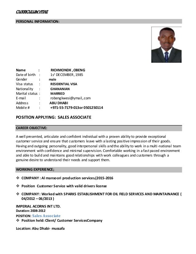 sales associate cv sales associate resume
