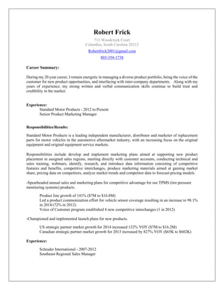 Rob Fricks Resume - Frick | PDF