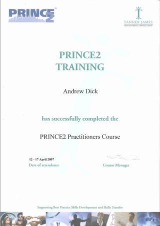 009_Prince 2 Certificate (Tanner James)