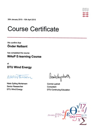 WAsP e-learning Course Certificate001