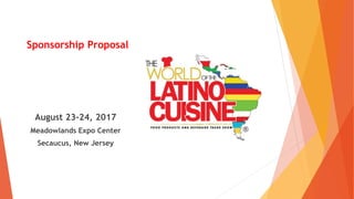 Sponsorship Proposal
August 23-24, 2017
Meadowlands Expo Center
Secaucus, New Jersey
 