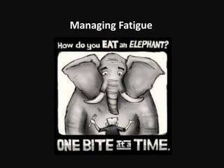 Managing Fatigue
 