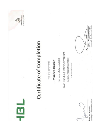 cah handling certificate