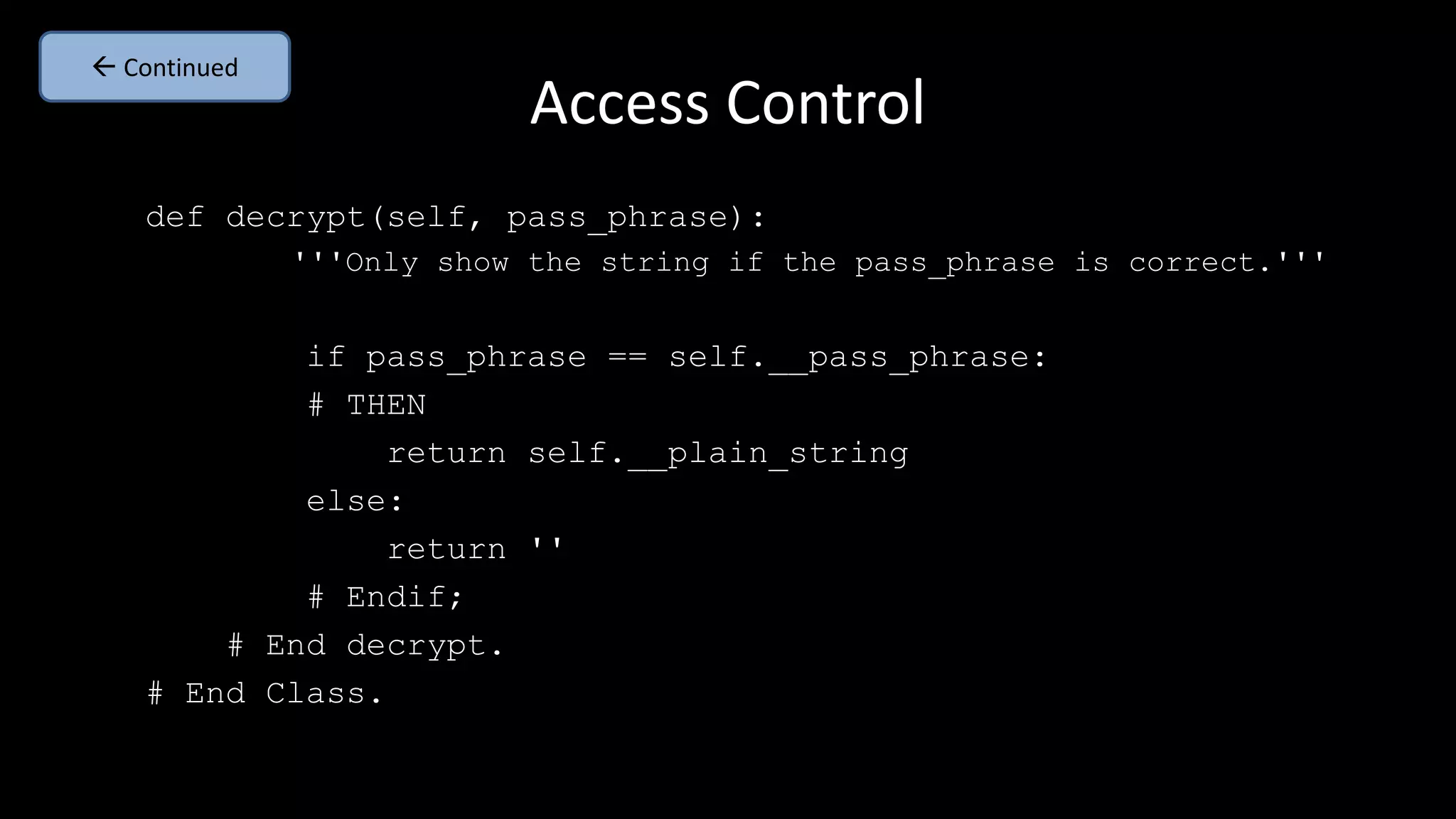 Python: Access Control | PPT