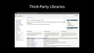 Python: Third-Party Libraries | PPT