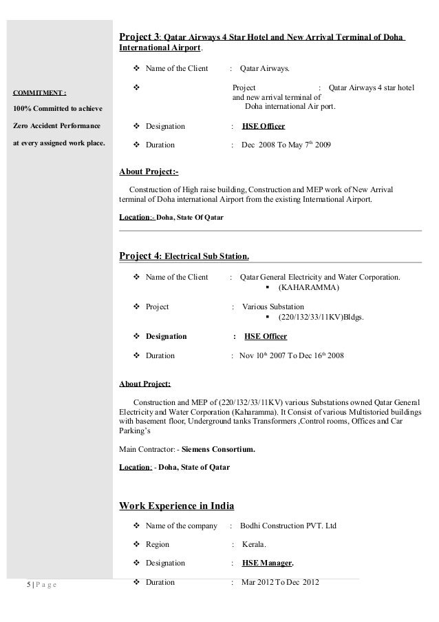 resume format for qatar jobs