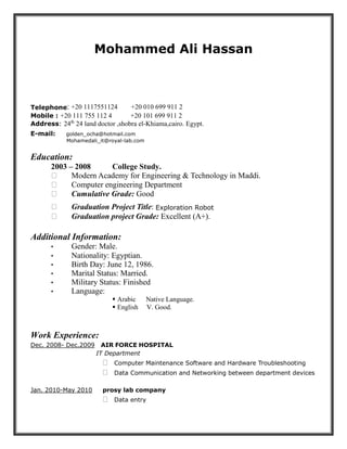 Mohamed Ali CV1