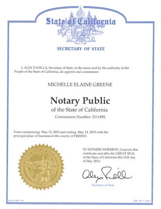 Notary approved