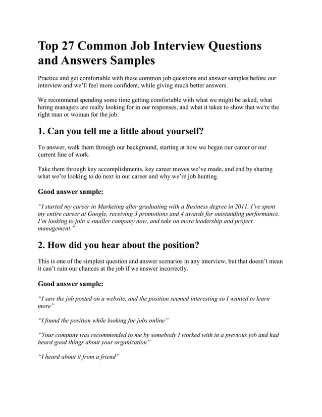 27 Common Job Interview Questions with Sample Answers.pdf