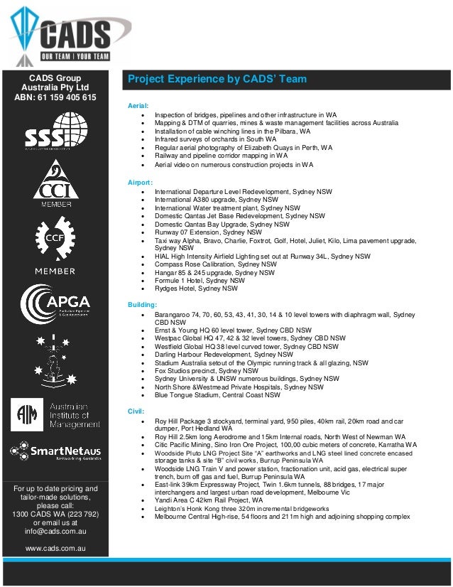 Cads Capability Statement Cads Capability Statement