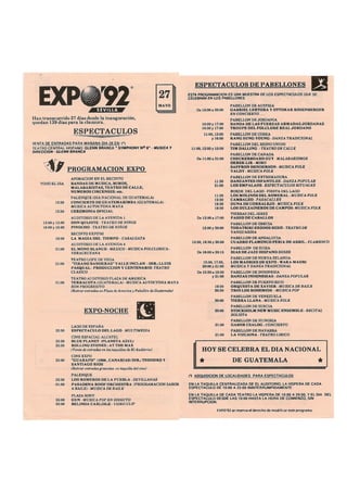 Programa del 27 de mayo de EXPO 92