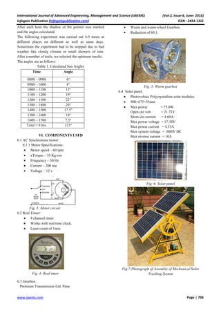 design and development of mechanical solar tracking system | PDF